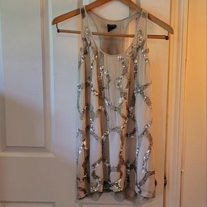 Club Monaco sequined racerback top